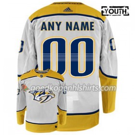 Nashville Predators Custom Adidas Wit Authentic Shirt - Kinderen